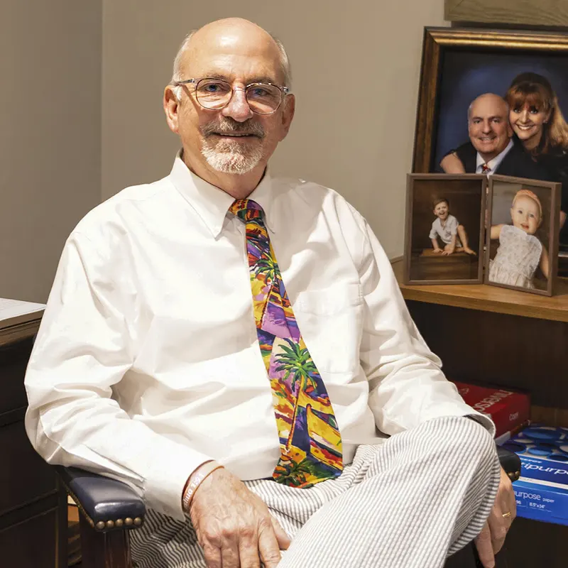Estate Planning & Succession Attorney Charlton "Chink" Ogden in his office in Covington, LA